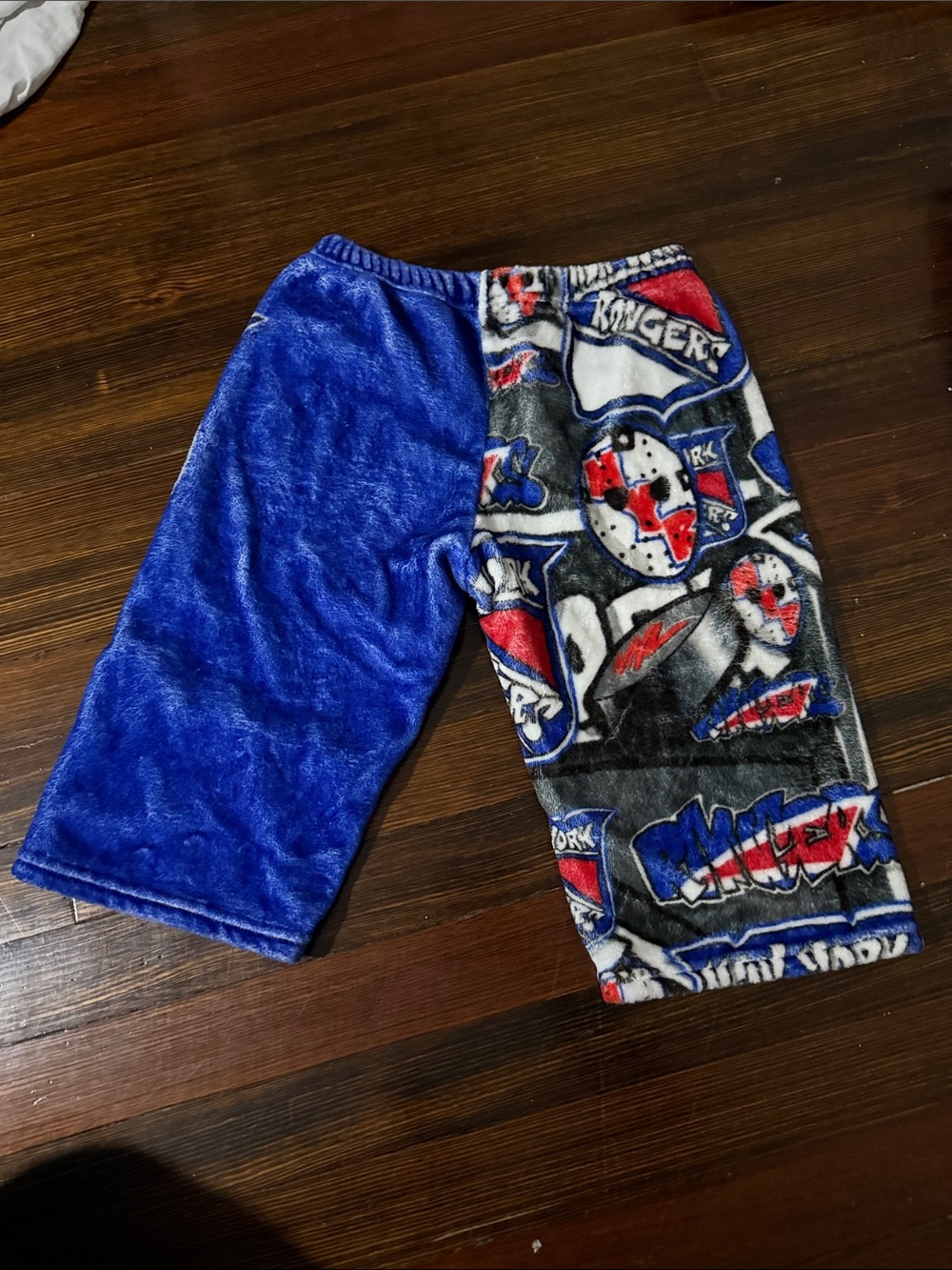 NYR Plush Kids Pajama Shorts  with Graphic Panel